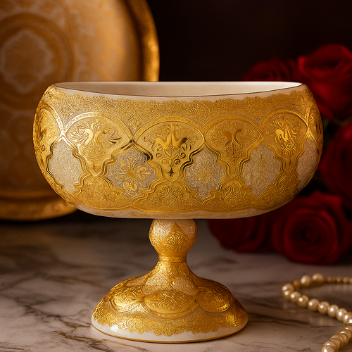 کشکول کریستال طلاکوب