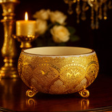 کاسه آجیل کریستال طلاکوب