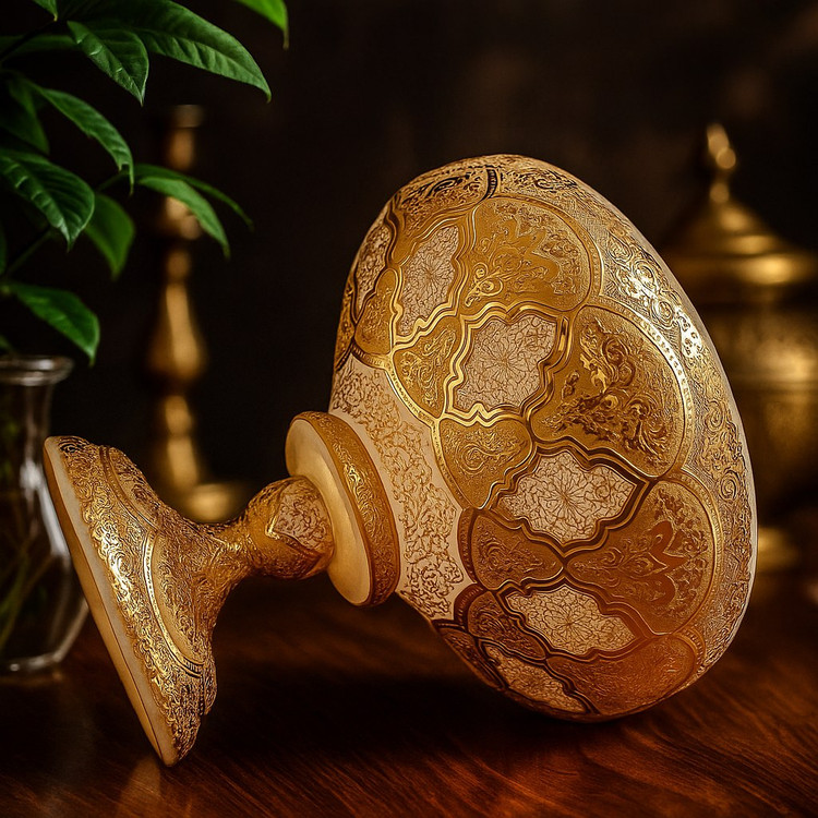 میوه خوری کریستال طلاکوب