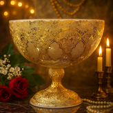 میوه خوری بزرگ کریستال طلاکوب