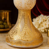 گلدان 380 پیتر کریستال رنگ کرم