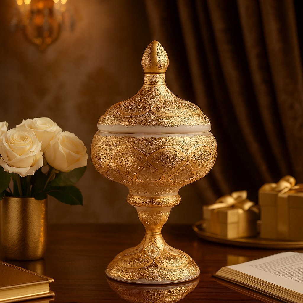 شکلات خوری کریستال طلاکوب