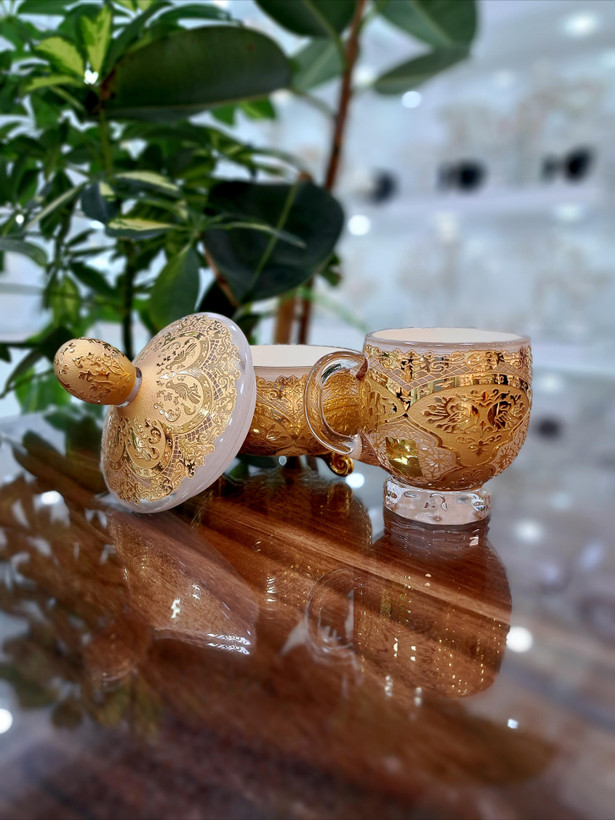 ست فنجان و قندان پیتر کریستال