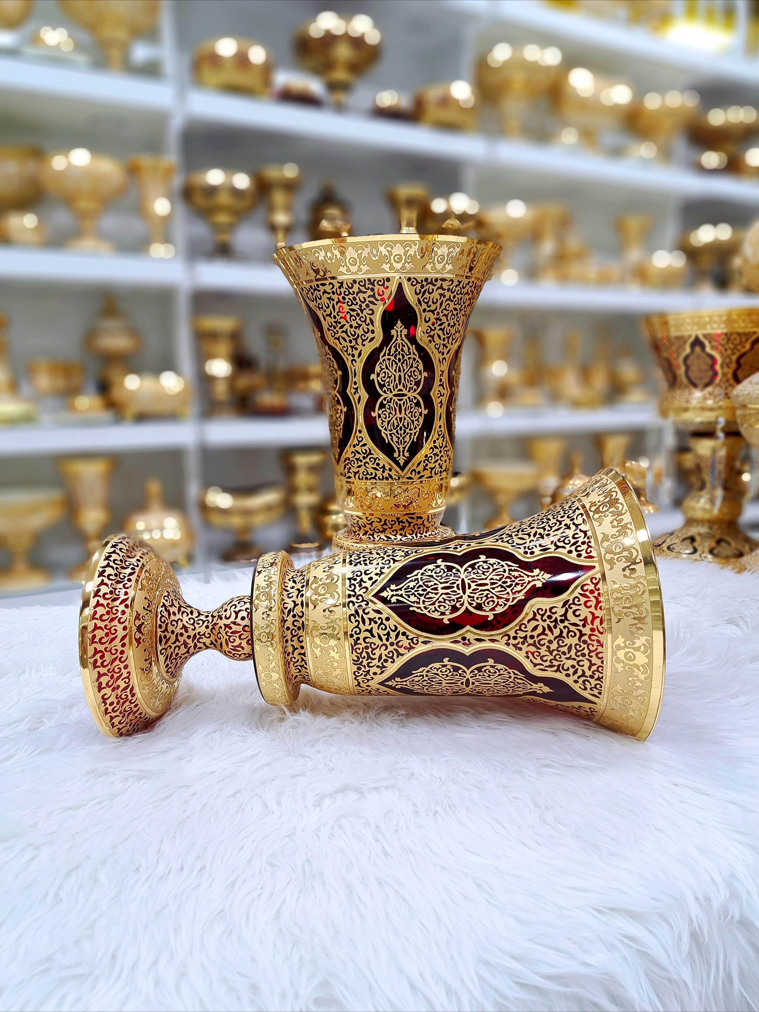 خرید گلدان پیتر کریستال طرح کاستل