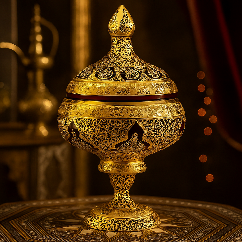 شکلات خوری کریستال طلاکوب