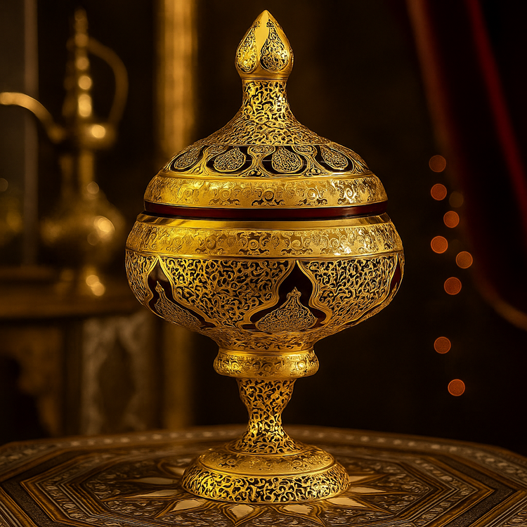 شکلات خوری کریستال طلاکوب