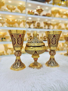خرید ست سه تیکه گلدان و شکلات خوری