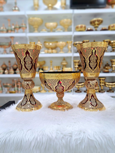 ست سه تیکه طرح کاستل رنگ قرمز