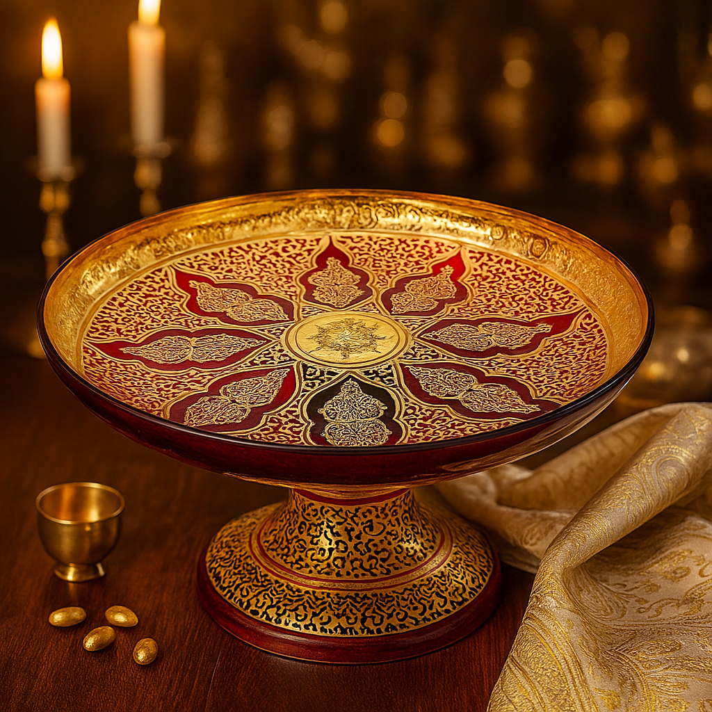 شیرینی خوری کریستال طلاکوب طرح کاستل