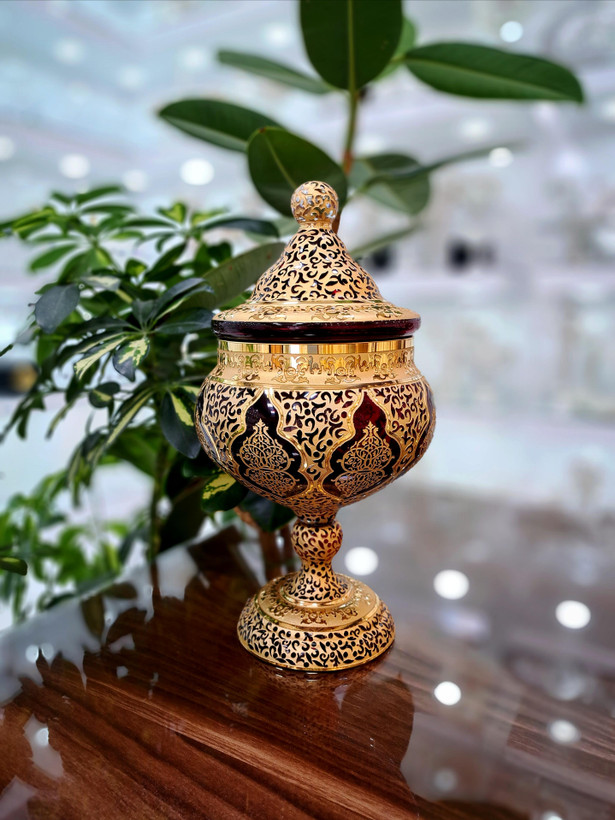 شکلات خوری کریستال اصل طلاکوب