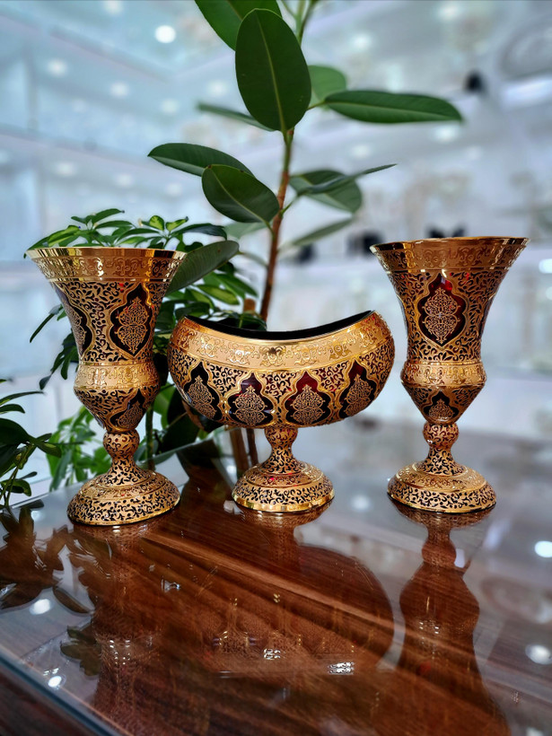 ست گلدان و شکلات خوری کریستال پیترکریستال