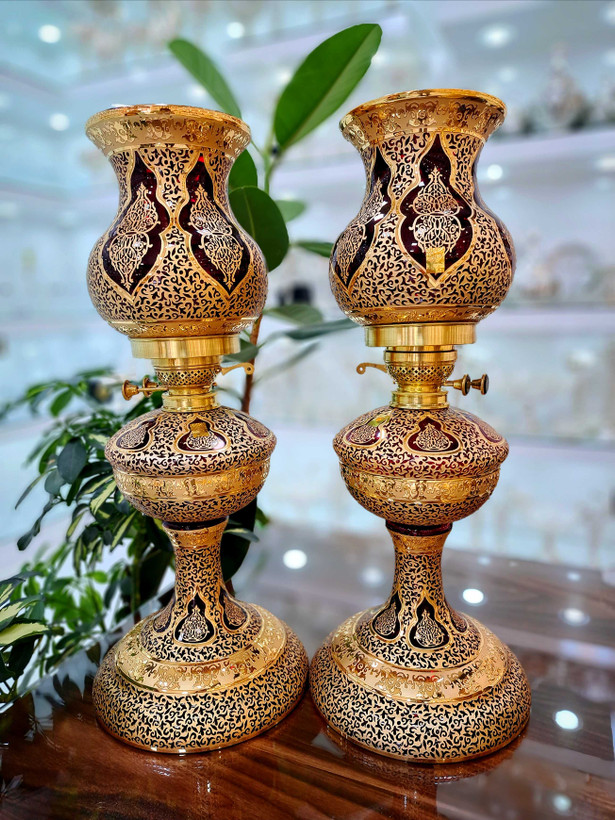 چراغ نفتی کریستال دستساز