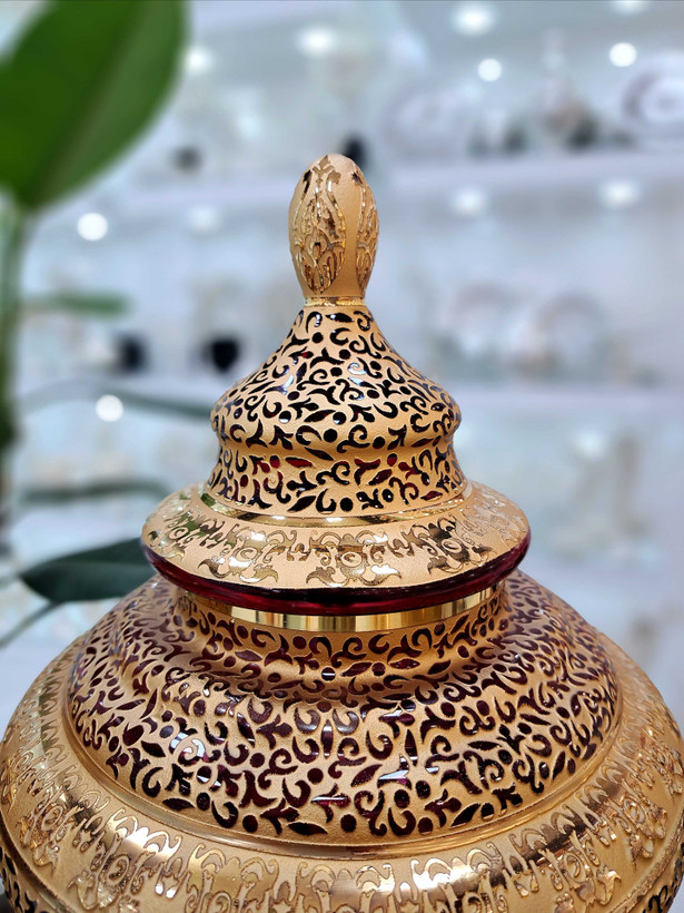 خرید ست کاپ کریستال رنگ زرشکی