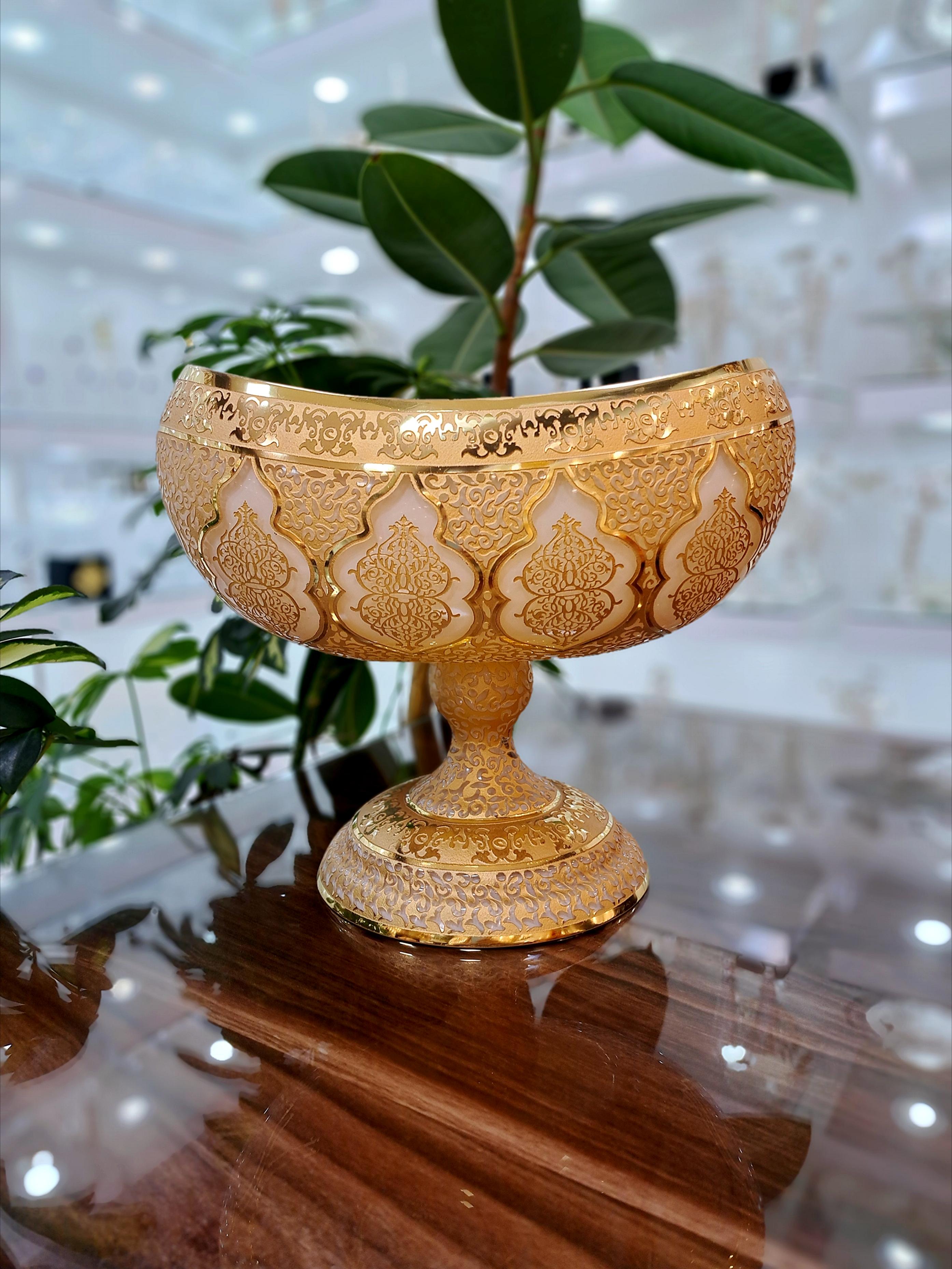 کشکول کریستال بزرگ طرح کاستل