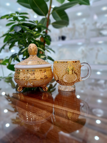 ست فنجان و قندان کریستال پیتر کریستال