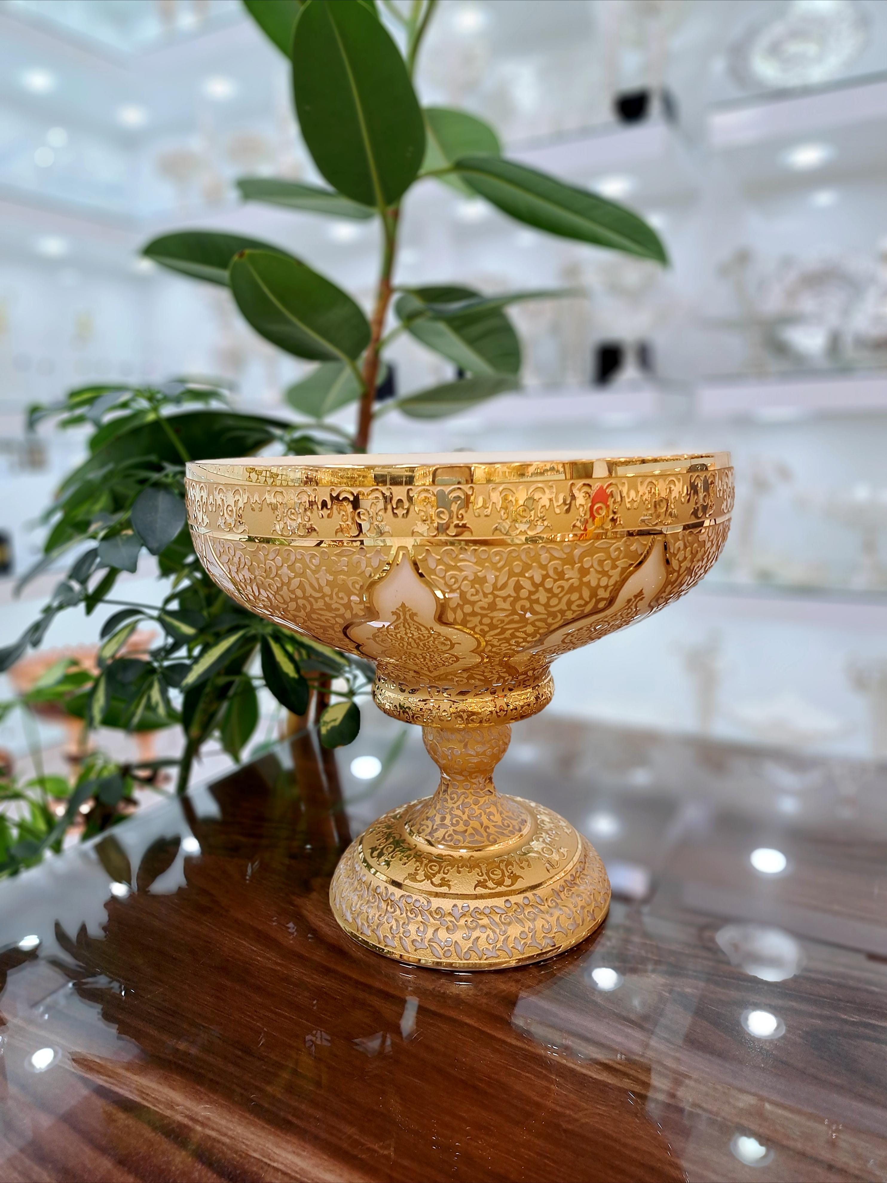 میوه خوری کریستال طرح کاستل سایز بزرگ