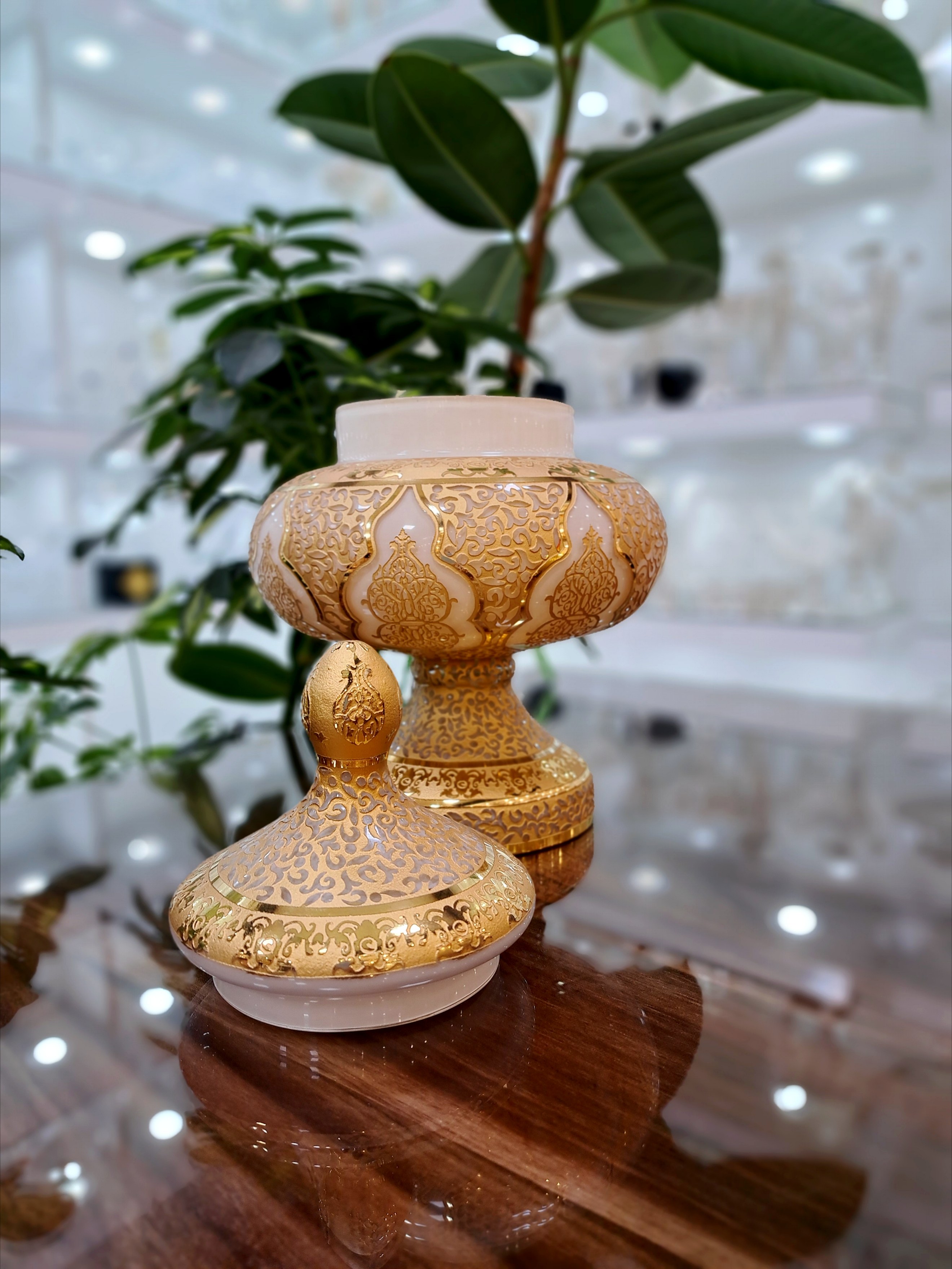 خرید شکلات خوری طلاکوب پیتر کریستال