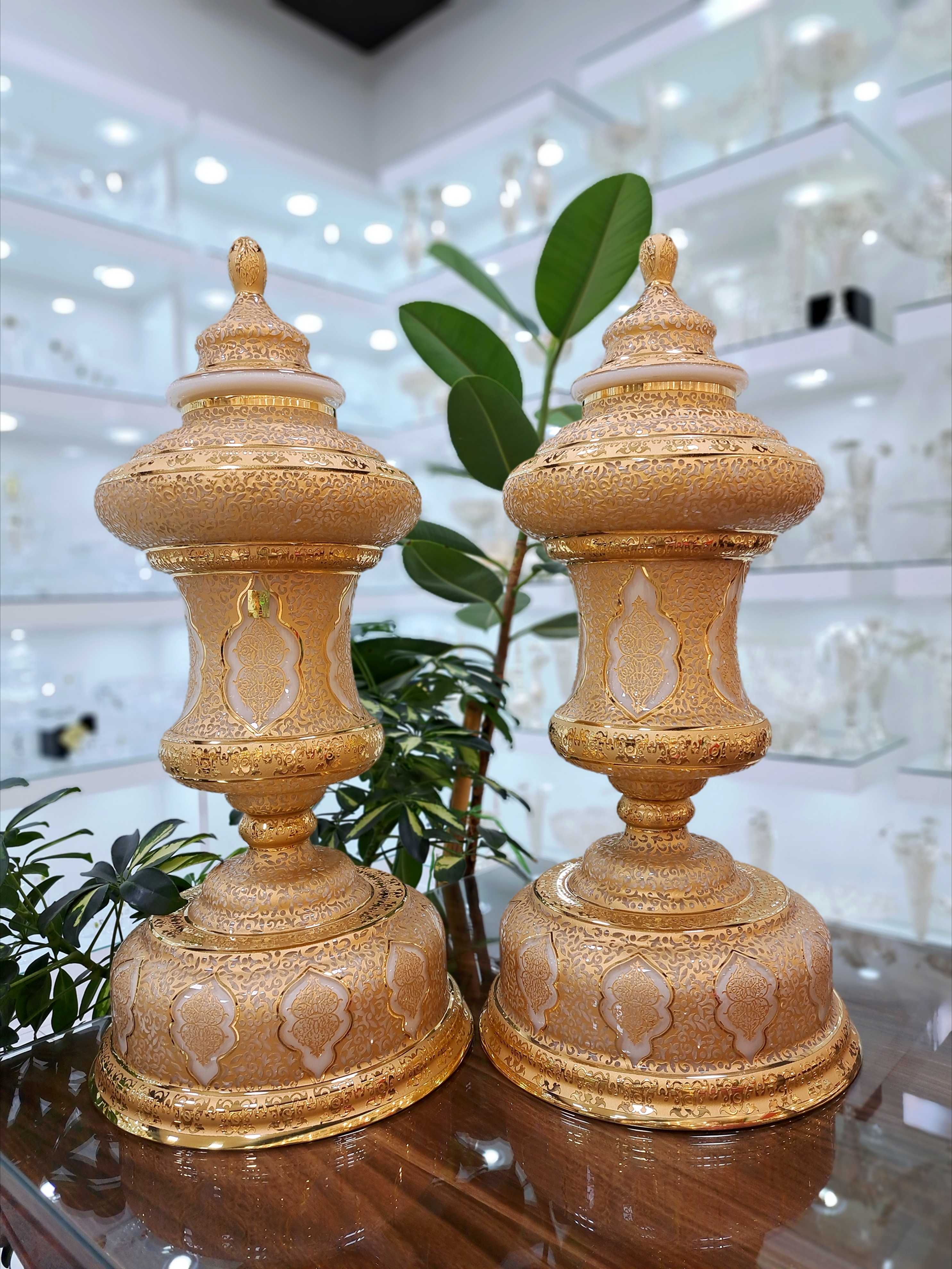 ست کاپ کریستال طلاکوب طرح کاستل