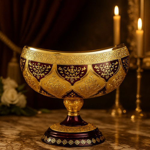 کشکول کریستال طلاکوب طرح ونوس