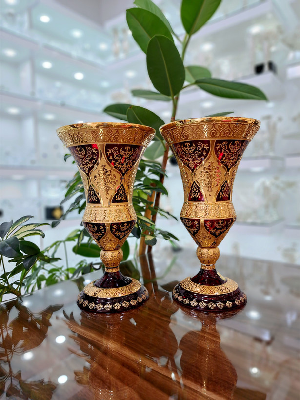 گلدان سایز 255 رنگ زرشکی