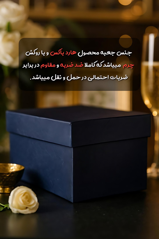 جعبه گلدان کریستال دستساز طلاکوب