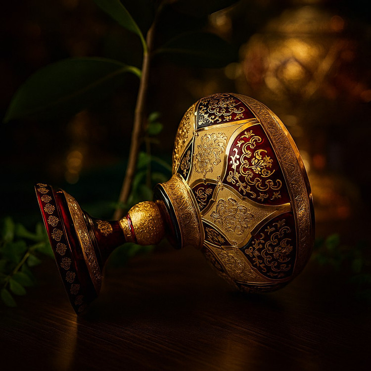 خرید کاسه آجیل کریستال رنگ قرمز