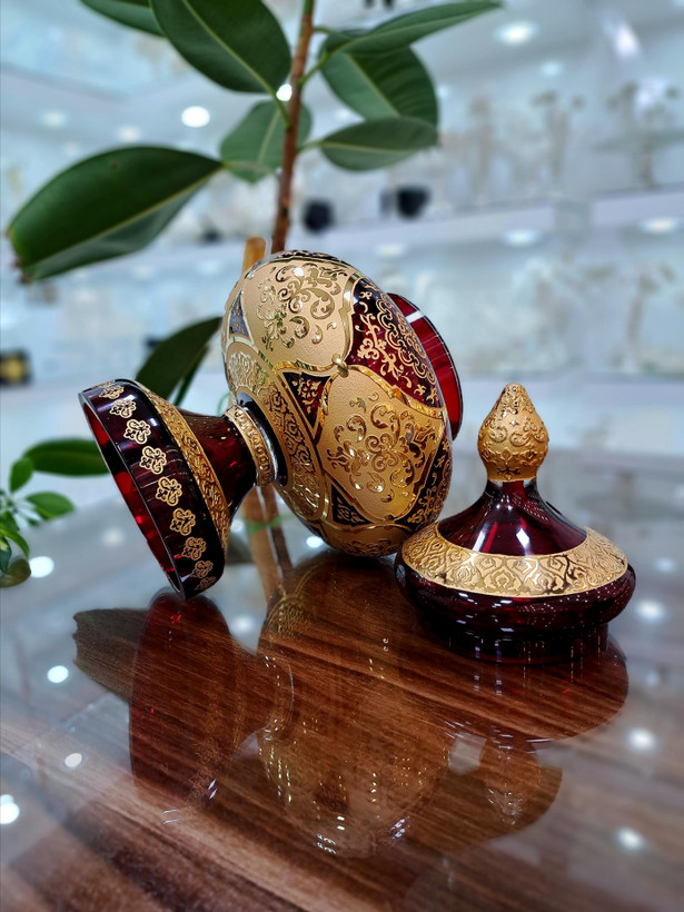 قیمت شکلات خوری کریستال رنگ قرمز