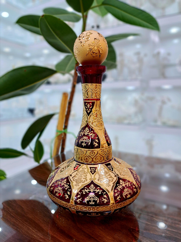 قیمت ست تنگ و جام کریستال طلاکوب