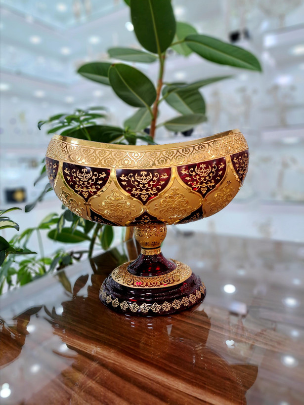 خرید ست کنسولی کریستال رنگ قرمز