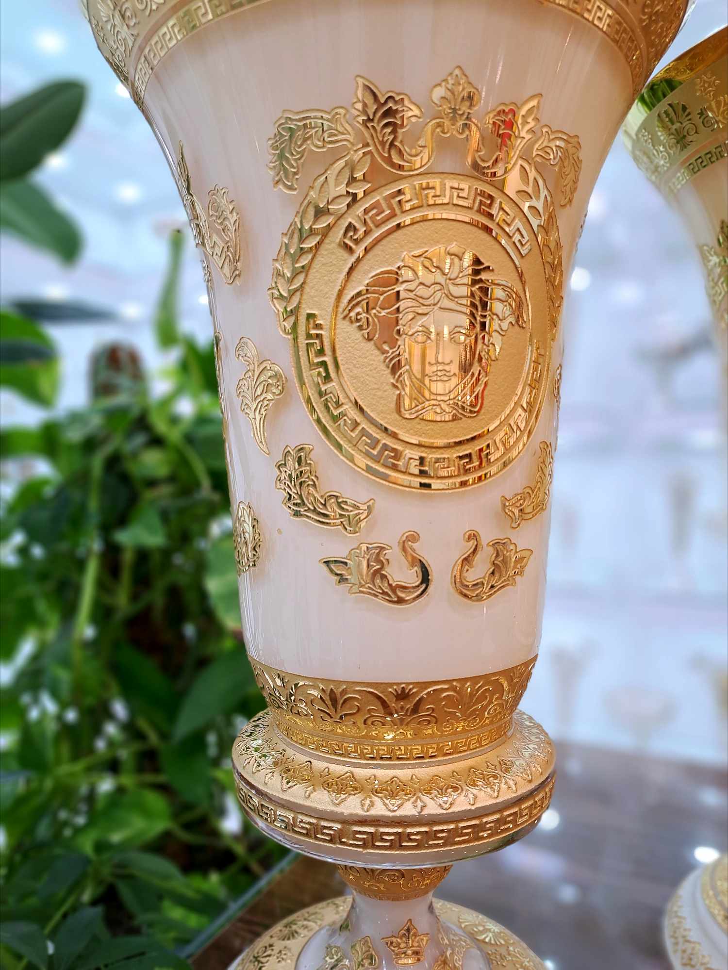 خرید گلدان کریستال اصل طلاکوب