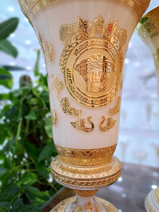 خرید گلدان کریستال اصل طلاکوب