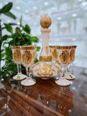 خرید سرویس تنگ و جام کریستال طلاکوب ورساچه