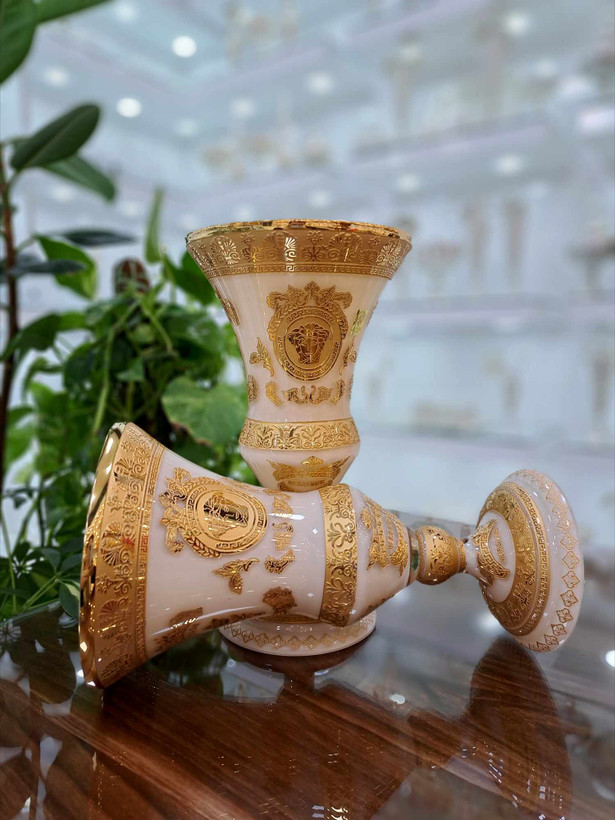 خرید ست کنسولی کریستال طلاکوب دستساز