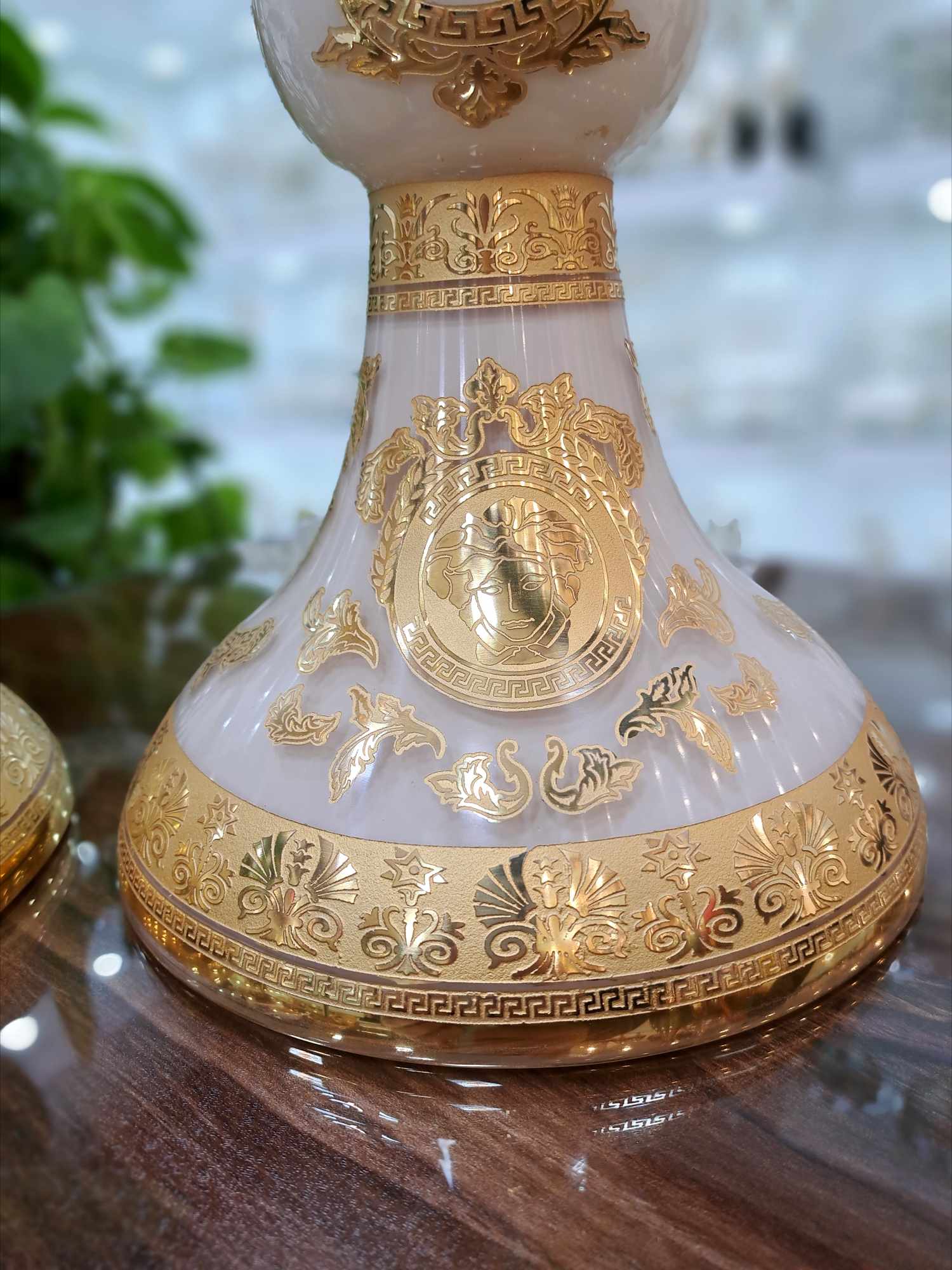 خرید گلدان کریستال طلاکوب کنارسالنی