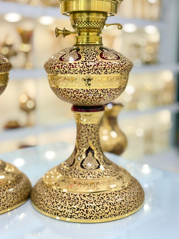 خرید کریستال طلاکوب رنگ قرمز