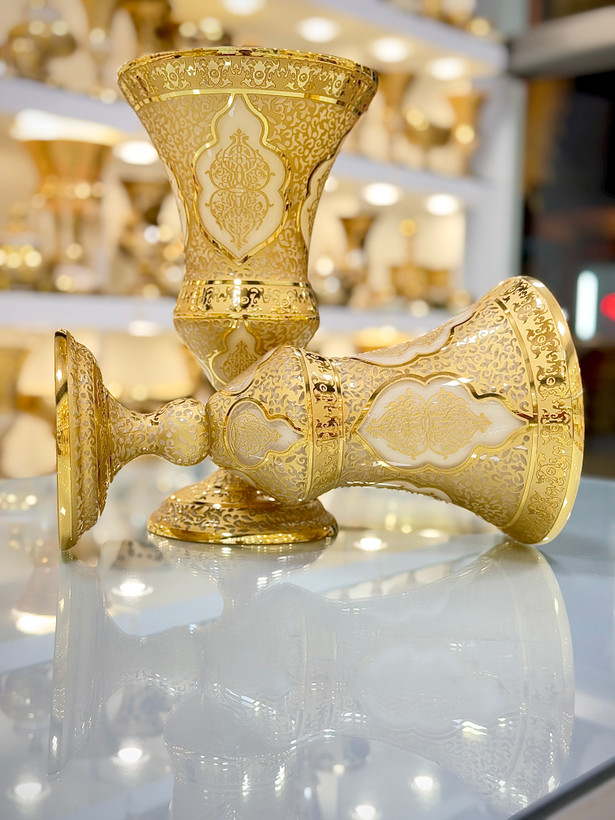 ست سه تیکه کریستال طلاکوب