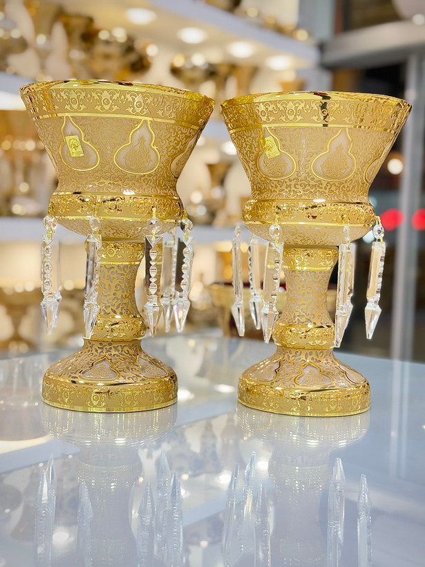 کریستال دستساز طلاکوب چک