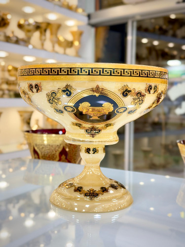 خرید میوه خوری کریستال طلاکوب طرح ورساچه