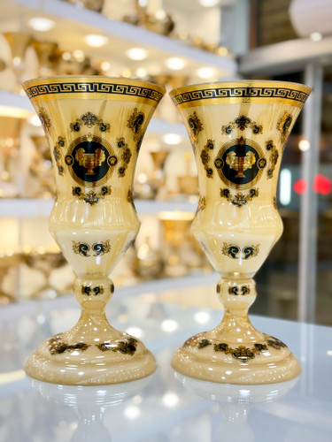 خرید گلدان کریستال طلاکوب ورساچه