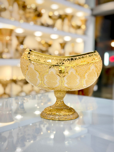 کشکول کریستال طرح کاستل رنگ کرم