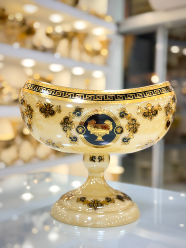 خرید کشکول کریستال طلاکوب طرح ورساچه