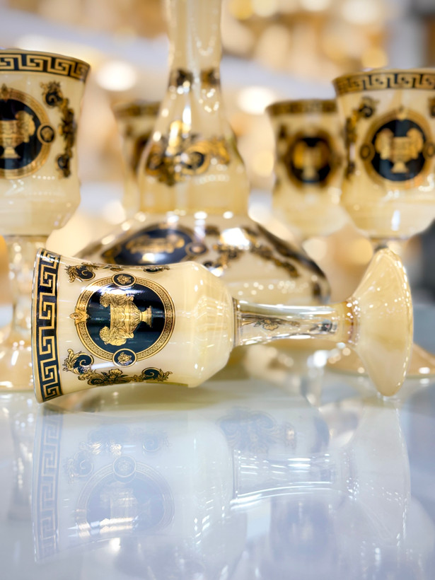 خرید ست تنگ و گیلاس کریستال طرح ورساچه