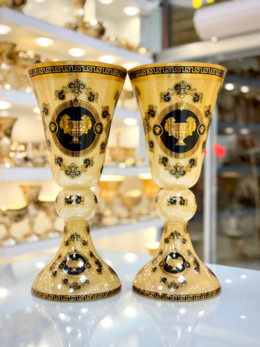 خرید گلدان کریستال طلاکوب چک