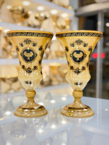 خرید گلدان کریستال طلاکوب مدل پوهار