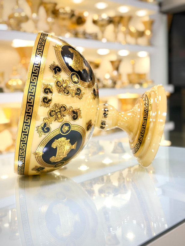 خرید ست کریستال طلاکوب طرح ورساچه