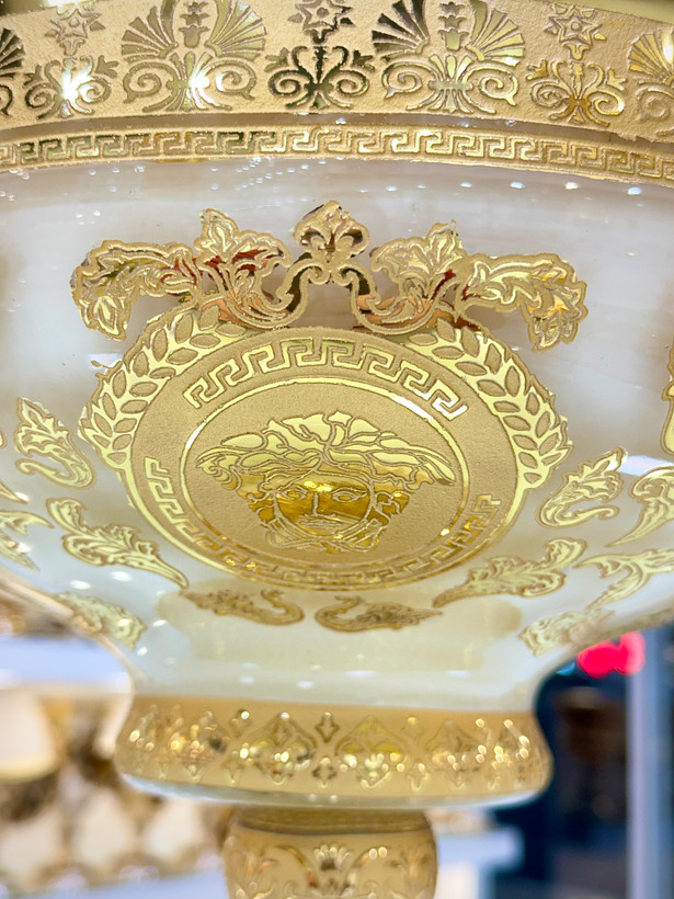 خرید میوه خوری کریستال دستساز طلاکوب