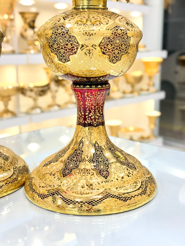 چراغ کریستال طلاکوب طرح ژاکلین