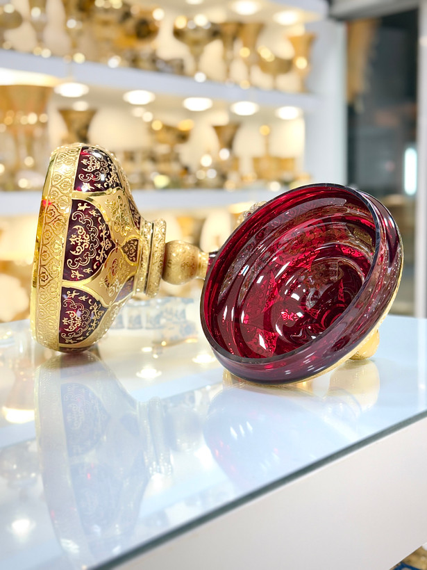 خرید شکلات خوری کریستال طلاکوب ونوس