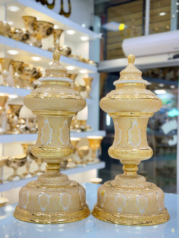 ست کاپ دستساز طلاکوب