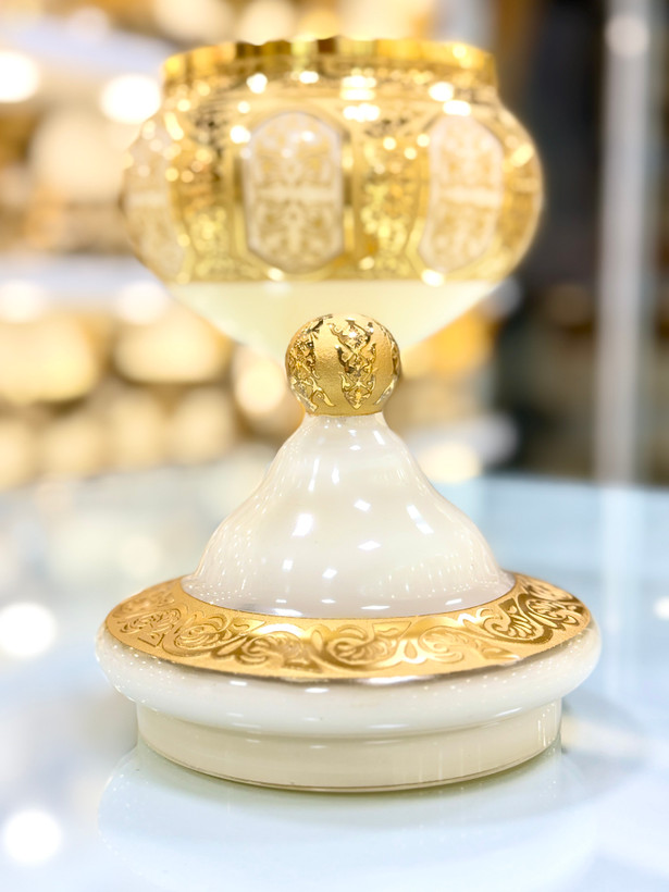 شکلات خوری کریستال طلاکوب طرح سلطان